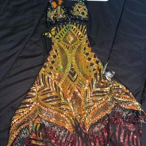STUNNING custom sequin butterfly fairy rave/concert/festival/Halloween dress!!